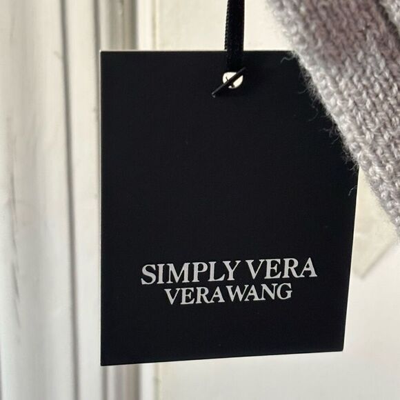 Simply Vera Vera Wang rib poncho gray sweater S/M - Picture 12 of 13